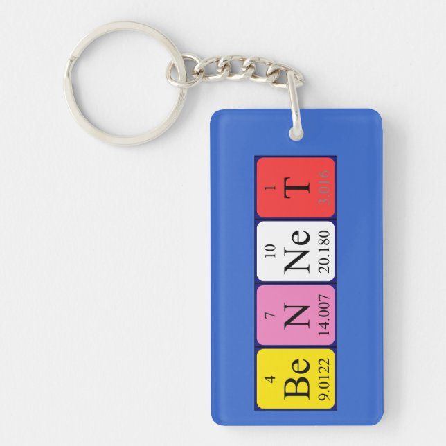 Bennet periodic table name keyring (Front)