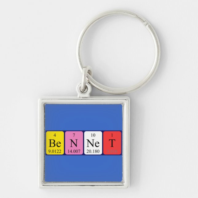 Bennet periodic table name keyring (Front)