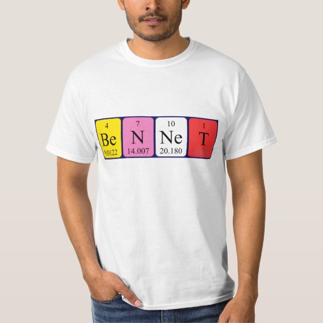 Bennet periodic table name shirt (Front)