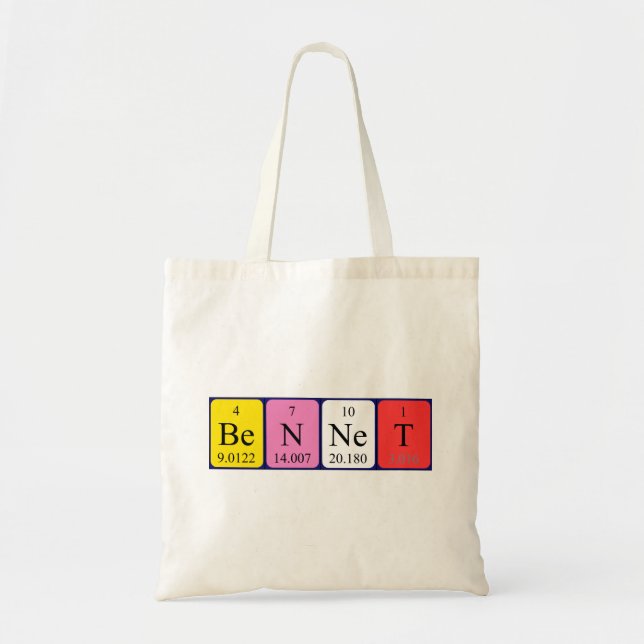 Bennet periodic table name tote bag (Front)
