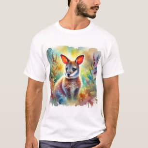 Bennets Wallaby in a Serene Landscape 040924AREF13 T-Shirt