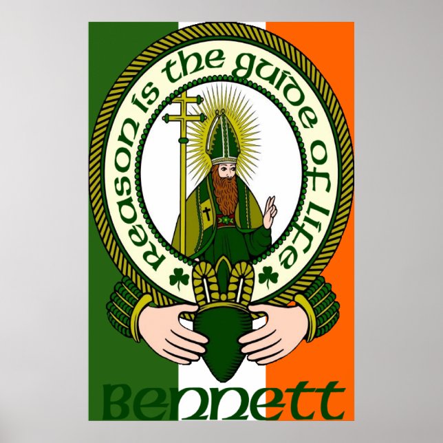 Bennett Clan Motto Poster Print (Front)
