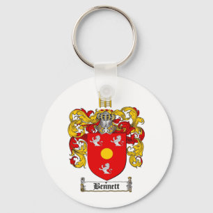 BENNETT FAMILY CREST - BENNETT COAT OF ARMS KEY RING