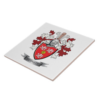 Bennett Family Crest Coat of Arms Tile