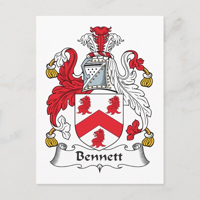 Bennett Family Crest Postcard (Front)