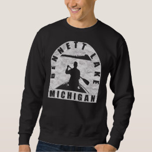 Bennett Lake Canoeing Michigan Sweatshirt