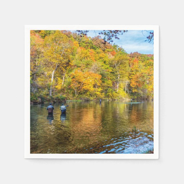 Bennett Spring Autumn Fishing Napkin (Front)