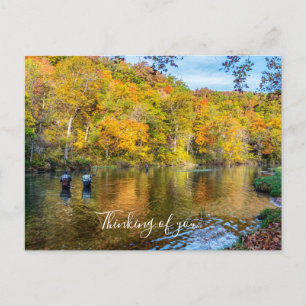 Bennett Spring Autumn Fishing Thinking U Postcard