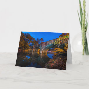 Bennett Spring Bridge Twilight Greeting Card