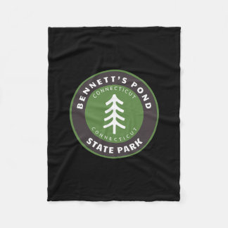 Bennett's Pond State Park Connecticut Ct Tree Badg Fleece Blanket