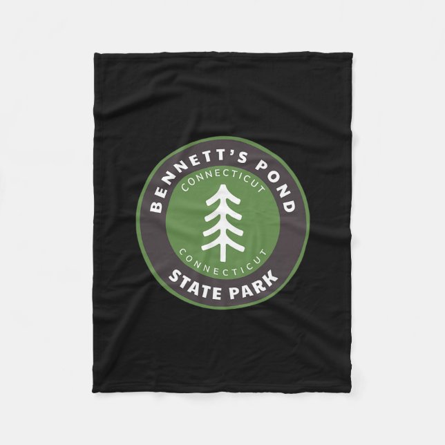 Bennett's Pond State Park Connecticut Ct Tree Badg Fleece Blanket (Front)