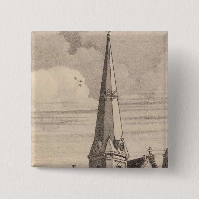 Bennington Vermont 15 Cm Square Badge (Front)
