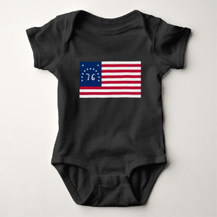 Bennington's Banner: The 76 American Battle Flag Baby Bodysuit