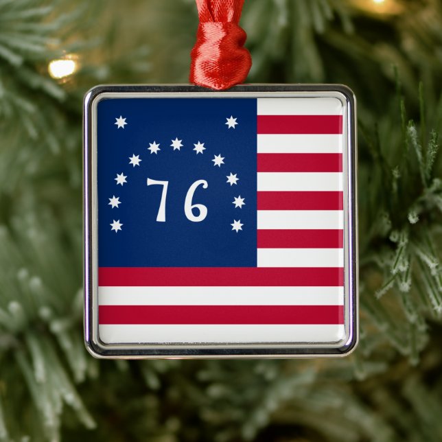 Bennington's Banner: The 76 American Battle Flag Metal Tree Decoration (Tree)