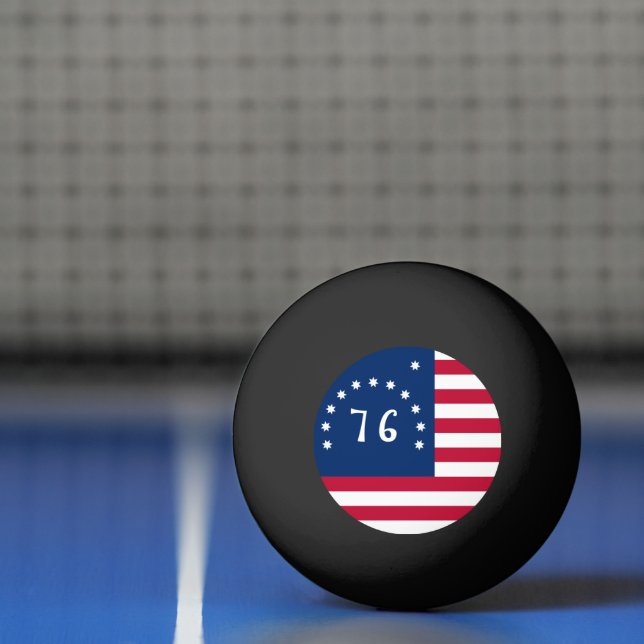Bennington's Banner: The 76 American Battle Flag Ping Pong Ball (Net)