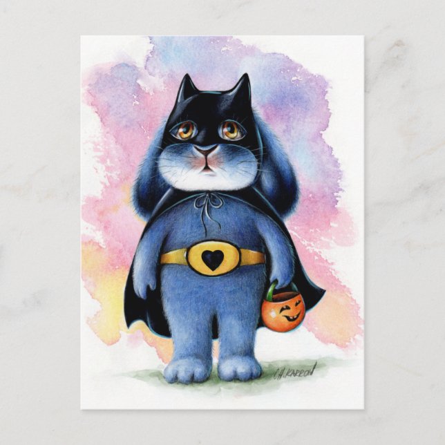 Benny Blue - Batbunny Halloween Postcard (Front)