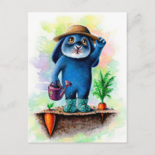 Benny Blue - Gardening Postcard