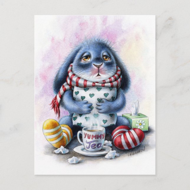 Benny Blue - Get Well Soon Postcard (Front)