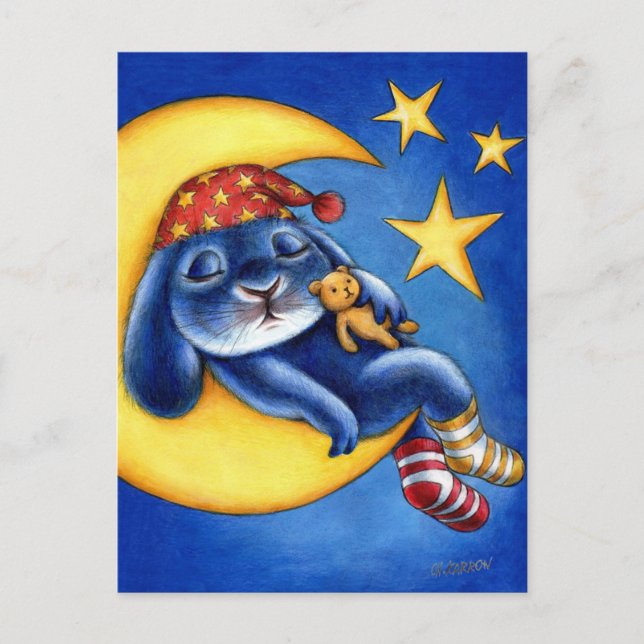 Benny Blue - Moon and Stars Postcard (Front)