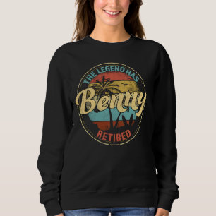 Benny Legend Has Retired Personalised Retirement Sweatshirt