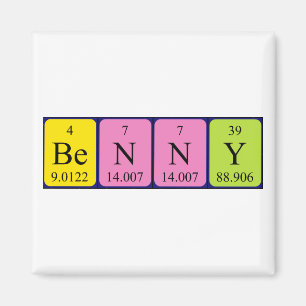Benny periodic table name magnet