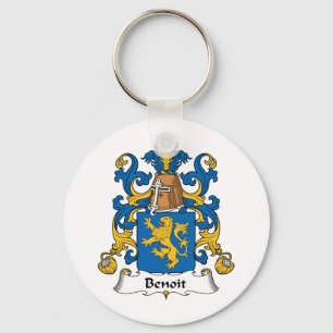 Benoit Family Crest Key Ring