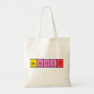 Benoit periodic table name tote bag