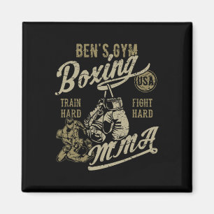 Ben's Gym Boxing Mma Retro Design For The Name Ben Magnet