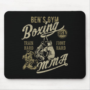 Ben's Gym Boxing Mma Retro Design For The Name Ben Mouse Mat