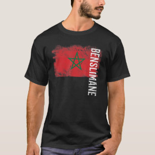 Benslimane Morocco Flag For Moroccans Men Women Ki T-Shirt
