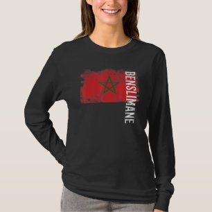 Benslimane Morocco Flag For Moroccans Men Women Ki T-Shirt