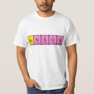 Benson periodic table name shirt