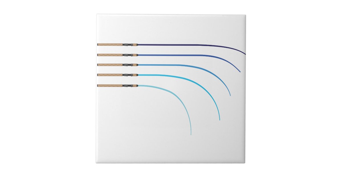 Download Bent Fishing rod vector curved rod blanks Tile | Zazzle.co.uk