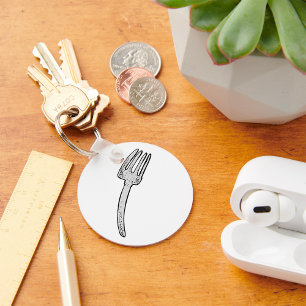 Bent Fork Key Ring