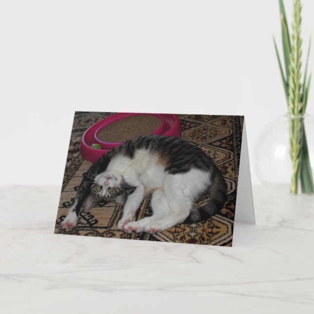 Bent Over Backwards Thank You Card (Front)