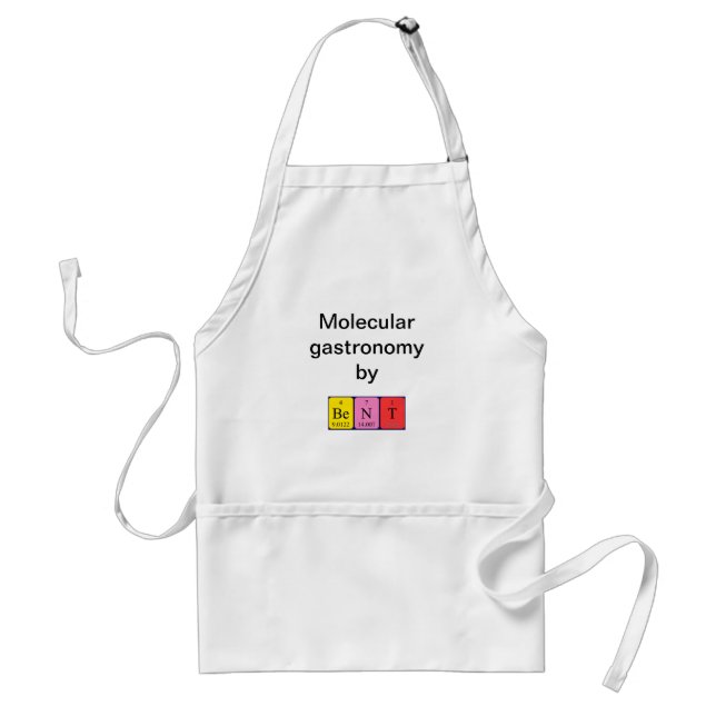 Bent periodic table name apron (Front)