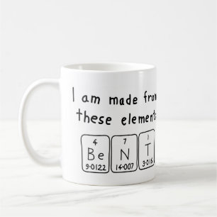 Bent periodic table name mug