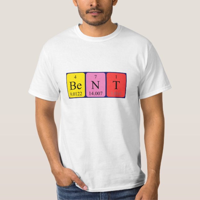 Bent periodic table name shirt (Front)