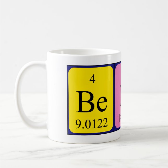 Bente periodic table name mug (Left)