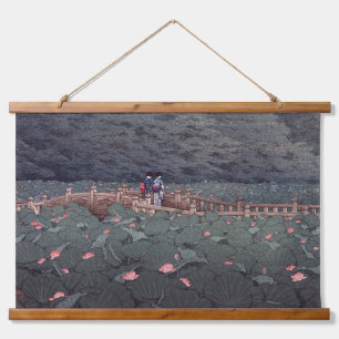Benten Lotus Pond, Hasui Kawase Hanging Tapestry