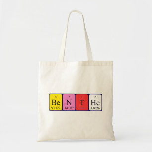Benthe periodic table name tote bag