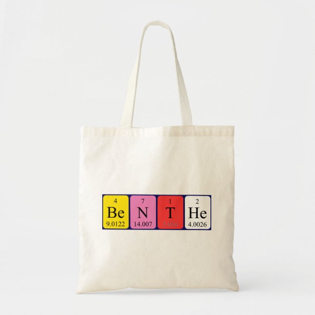 Benthe periodic table name tote bag (Front)
