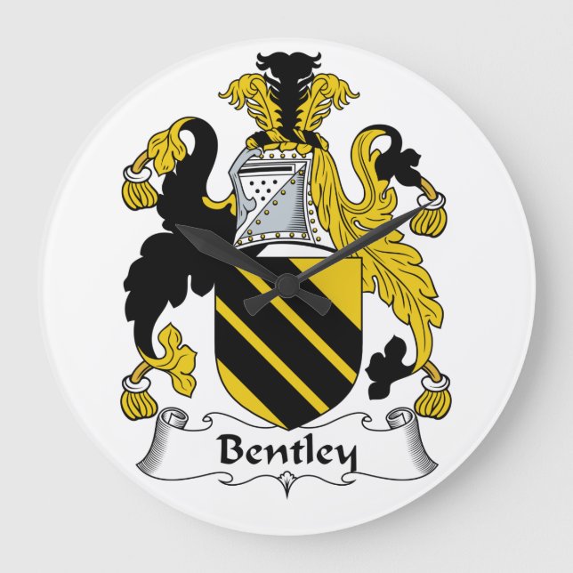 Bentley Family Crest Large Clock (Front)
