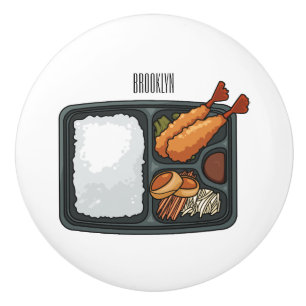 Bento cartoon illustration ceramic knob