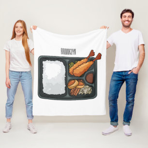 Bento cartoon illustration  fleece blanket