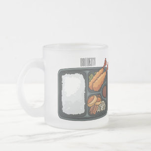 Bento cartoon illustration   frosted glass coffee mug