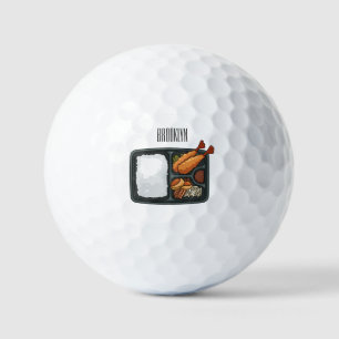 Bento cartoon illustration golf balls
