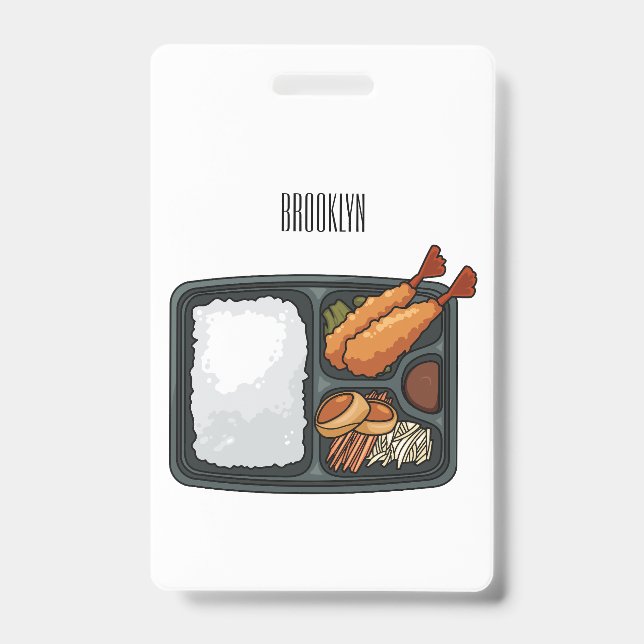 Bento cartoon illustration  ID badge (Front)