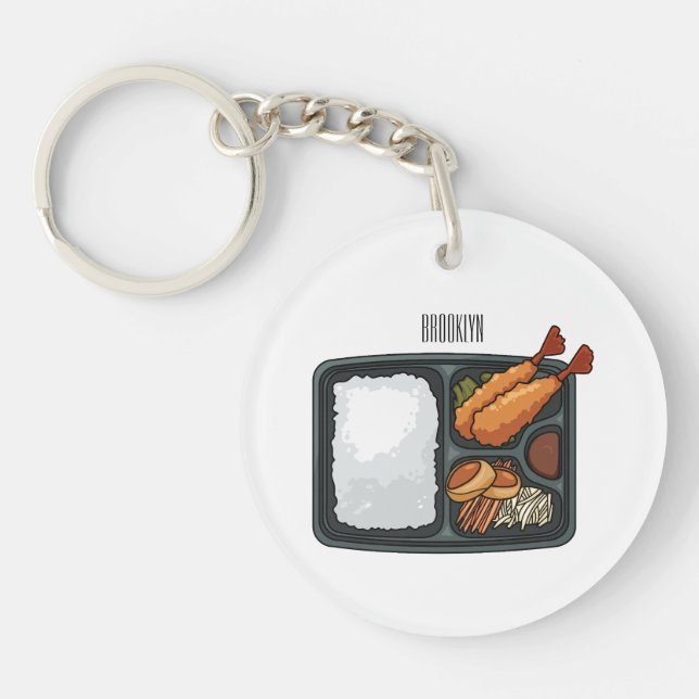 Bento cartoon illustration  key ring (Front)
