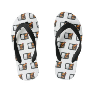 Bento cartoon illustration kid's flip flops